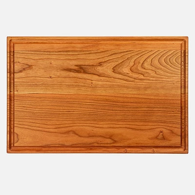 Chop Chop Cherry Wood Reversible Cutting Board with Groove 17"