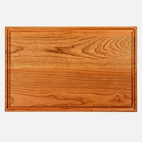 Chop Chop Cherry Wood Reversible Cutting Board with Groove 17"