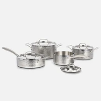 Cuisinart Try-Ply Batterie de cuisine d'allure rétro martelé à la main, 8 pièces 