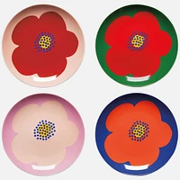 Poppy Assorted Appetizer Plates, Set of 4