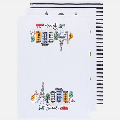 Meet Me in Paris Baker's Flousack Tea Towels, Set of 3