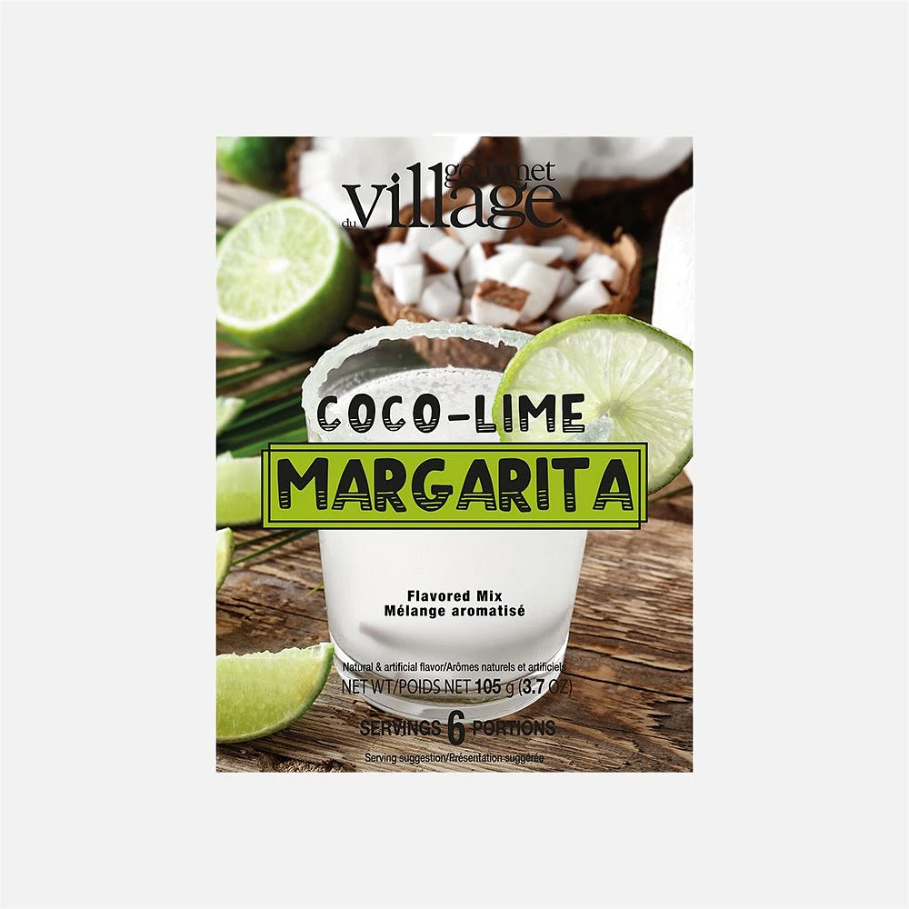 Boîte de mélange aromatisé pour margarita au coco-citron vert par Gourmet du Village