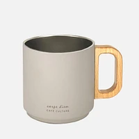 Café Culture Carpe Diem Double Walled Mug - Taupe