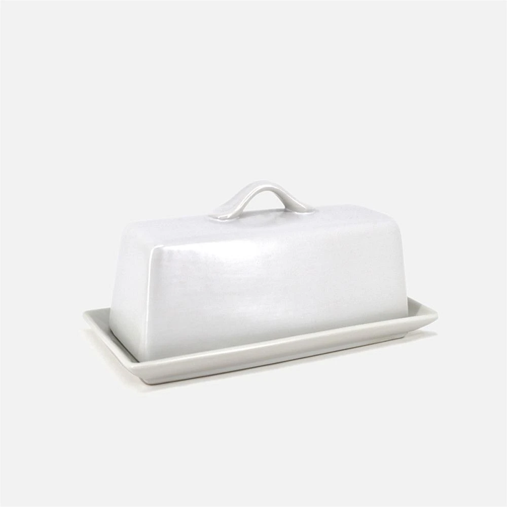 Park West White Butter Dish by BIA