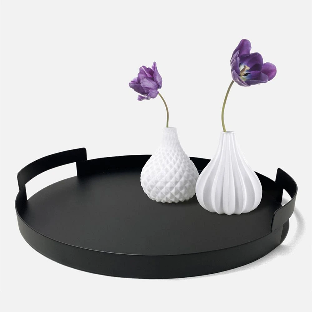 Serving Tray Black Metal by Natural Living