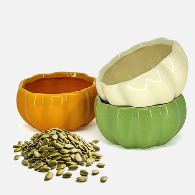 Bia Pumpkin Bowls, Set of 3 - 12cm