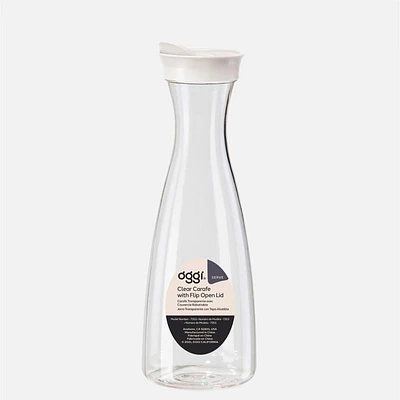 White Carafe with Flip Open Lid - 1.6L