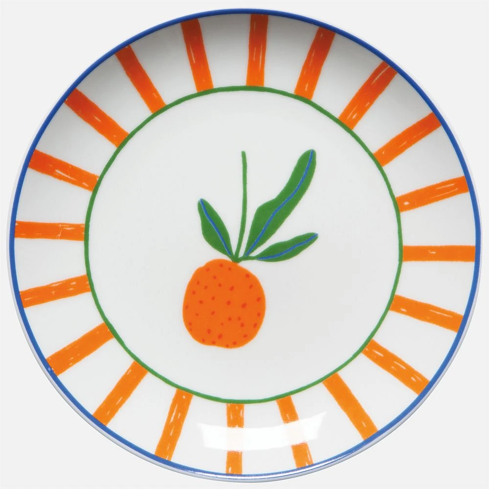 Citrus Burst Appetizer Plates, Set of 4