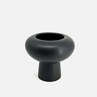 Black Mushroom-Shaped Planter by Natural Living