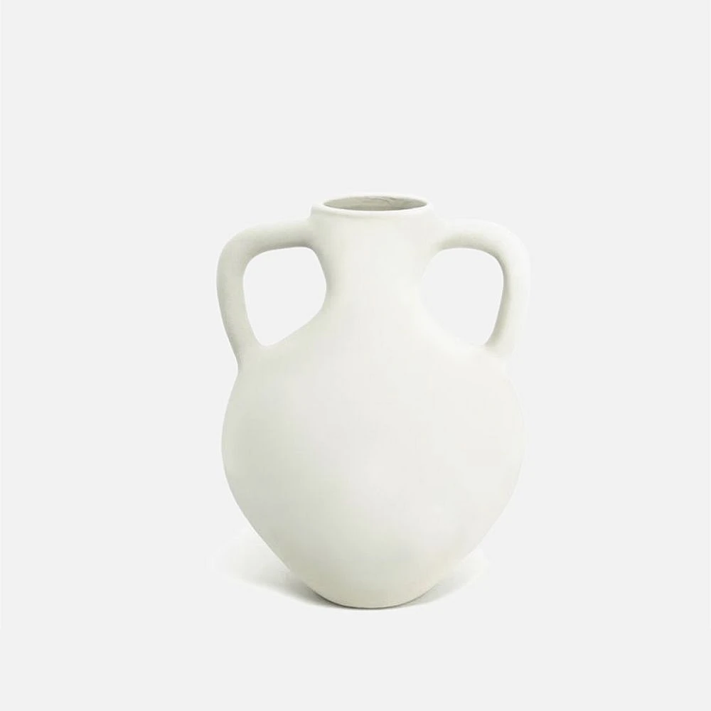 Soft White Grecian Vase by Natural Living