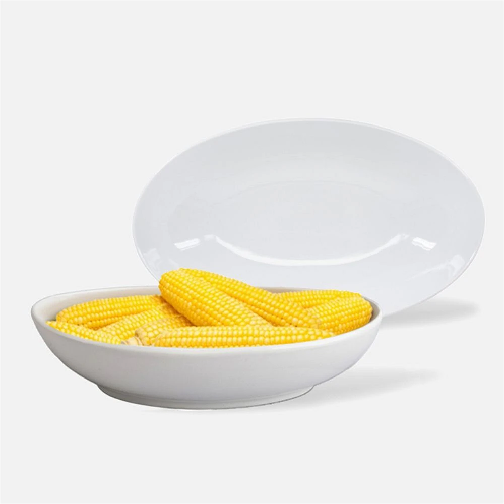 BIA Oval Serving Bowl, 38 x 27cm - White