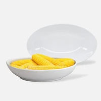 BIA Oval Serving Bowl, 38 x 27cm - White