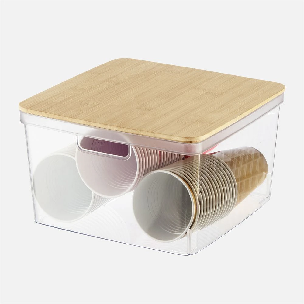 Oggi Storage Bin with Bamboo Lid