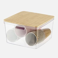 Oggi Storage Bin with Bamboo Lid