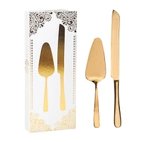 Set of 2 Gold Cake Servers by Natural Living