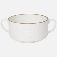 Danica Soup Bowl With Handles, 20oz - White