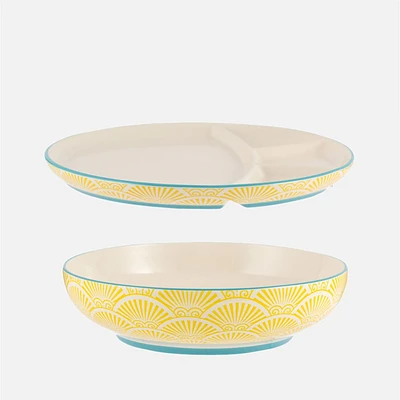 World Food Bowl and Divided Plate Set 