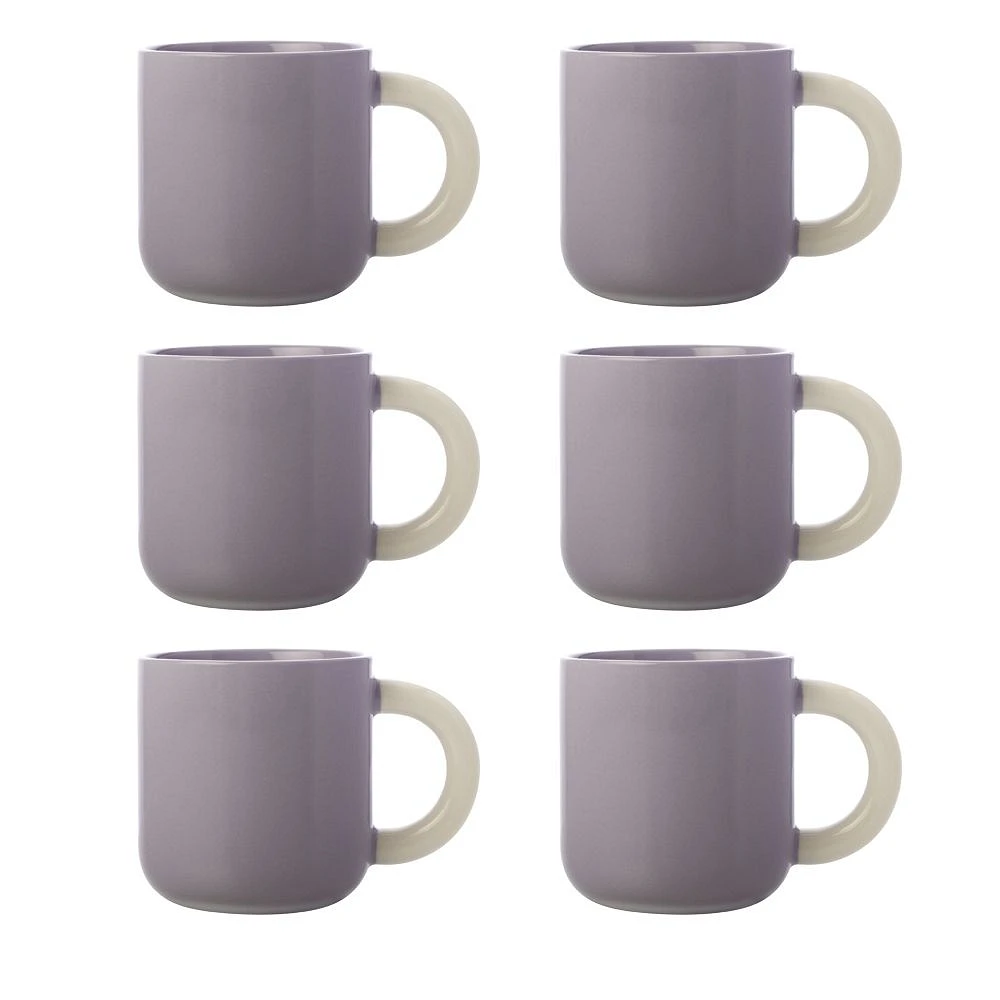 Ensemble de 6 tasses lilas « Sherbert » par Maxwell & Williams (370 ml)