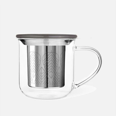 Tasse à infuser « Minima Eva » avec couvercle gris par Viva