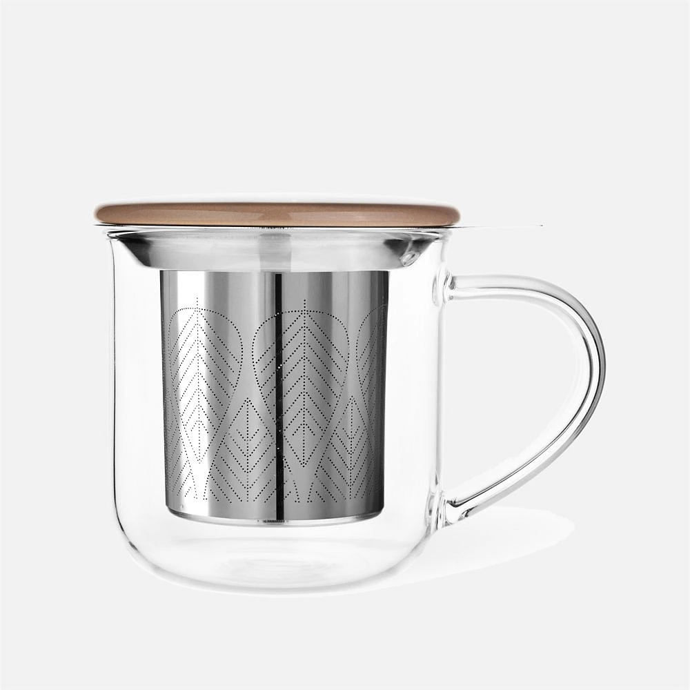 Tasse à infuser « Minima Eva » avec couvercle brun par Viva