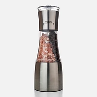 The PorterStainless Steel Grinder Dark Pink Himalayan Salt and Black Peppercorns 
