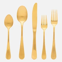 Gold-Plated 20-Piece Flatware Set by David Shaw