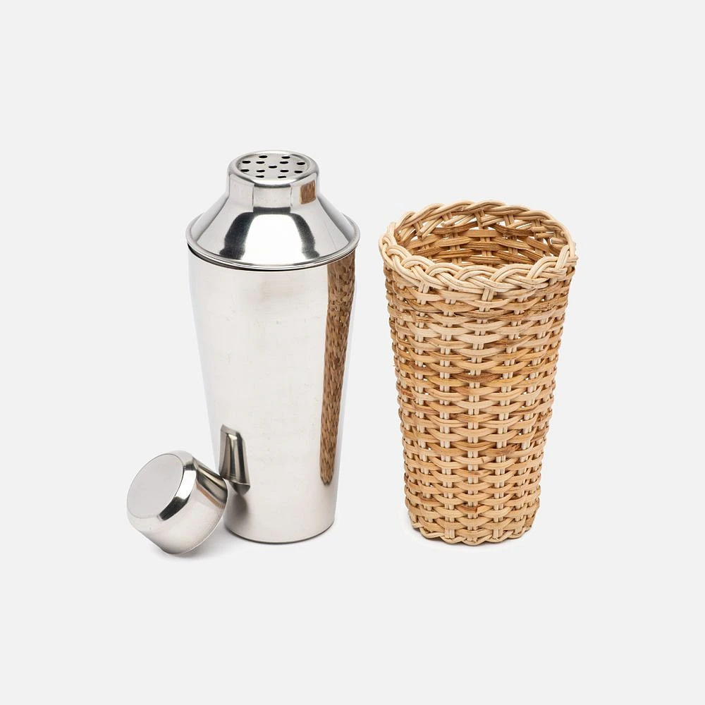 Rattan Cocktail Shaker by David Shaw