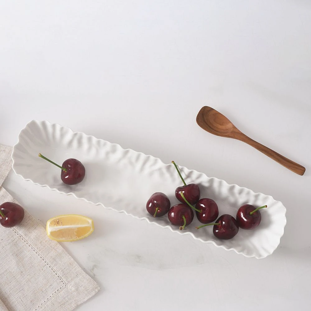 David Shaw Mascali Bianca Cracker Tray - White