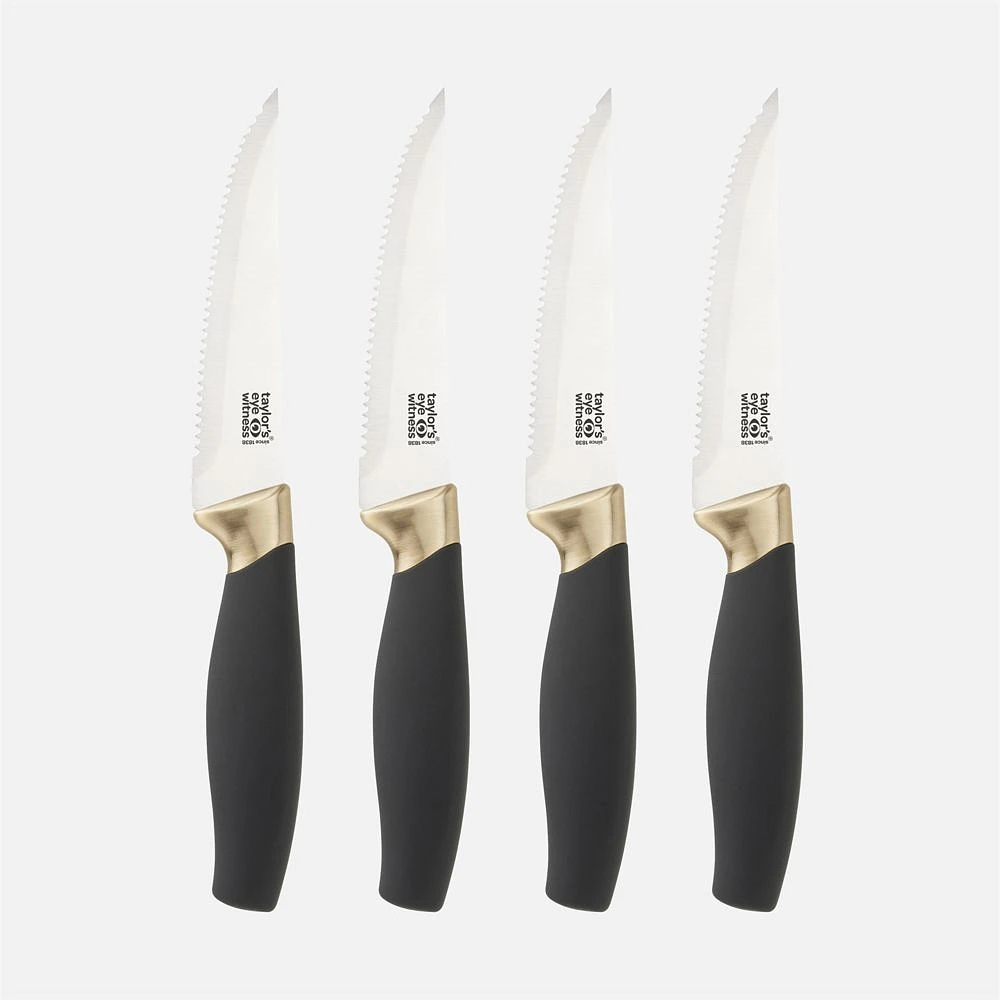 Brooklyn Brass 4-Piece Steak Knife Set by David Shaw