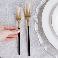 Kimono Black and Gold 20-Piece Flatware Set