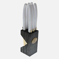 Bloc of 6 Laguiole Steak knives New Age collection by Jean Dubost Laguiole