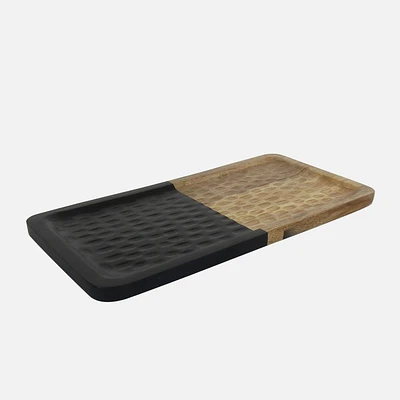 Black Drip Rectangle Tray