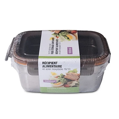 18/10 Stainless Steel Food Storage Container 1000ml