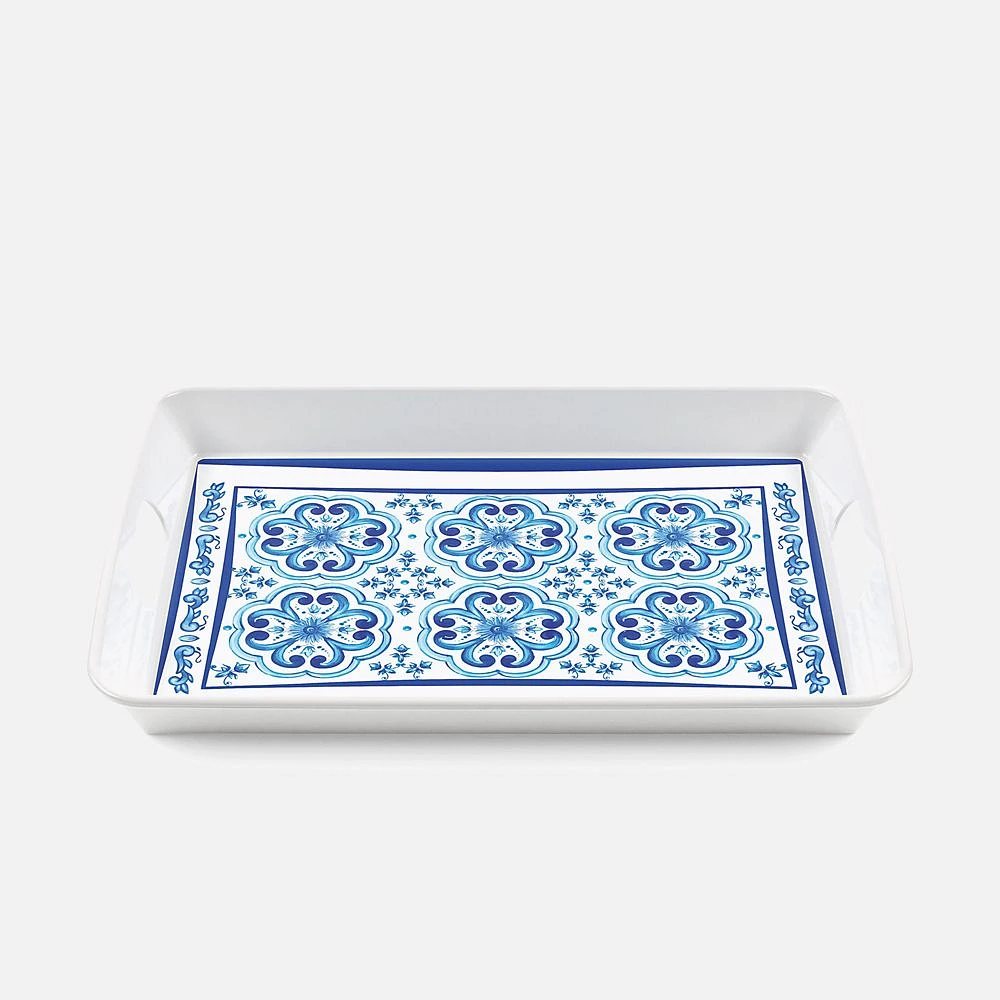 Blues Rectangular Tray With Handle