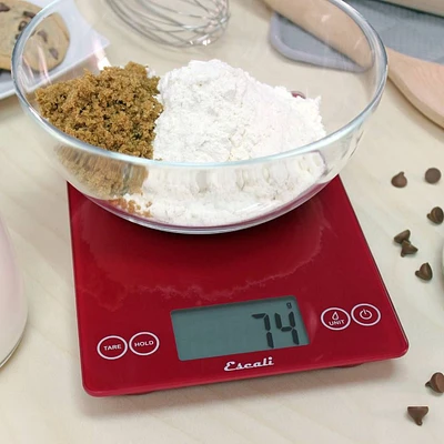 Escali Glass Red Kitchen Scale - 15lb