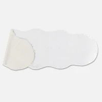 Tapis fausse fourrure - Blanc,  24 x 36 po
