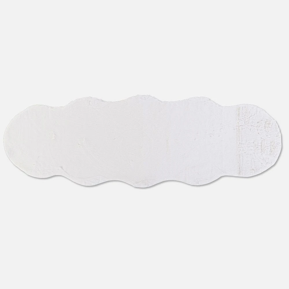 Tapis fausse fourrure - Blanc, 24 x 36 po