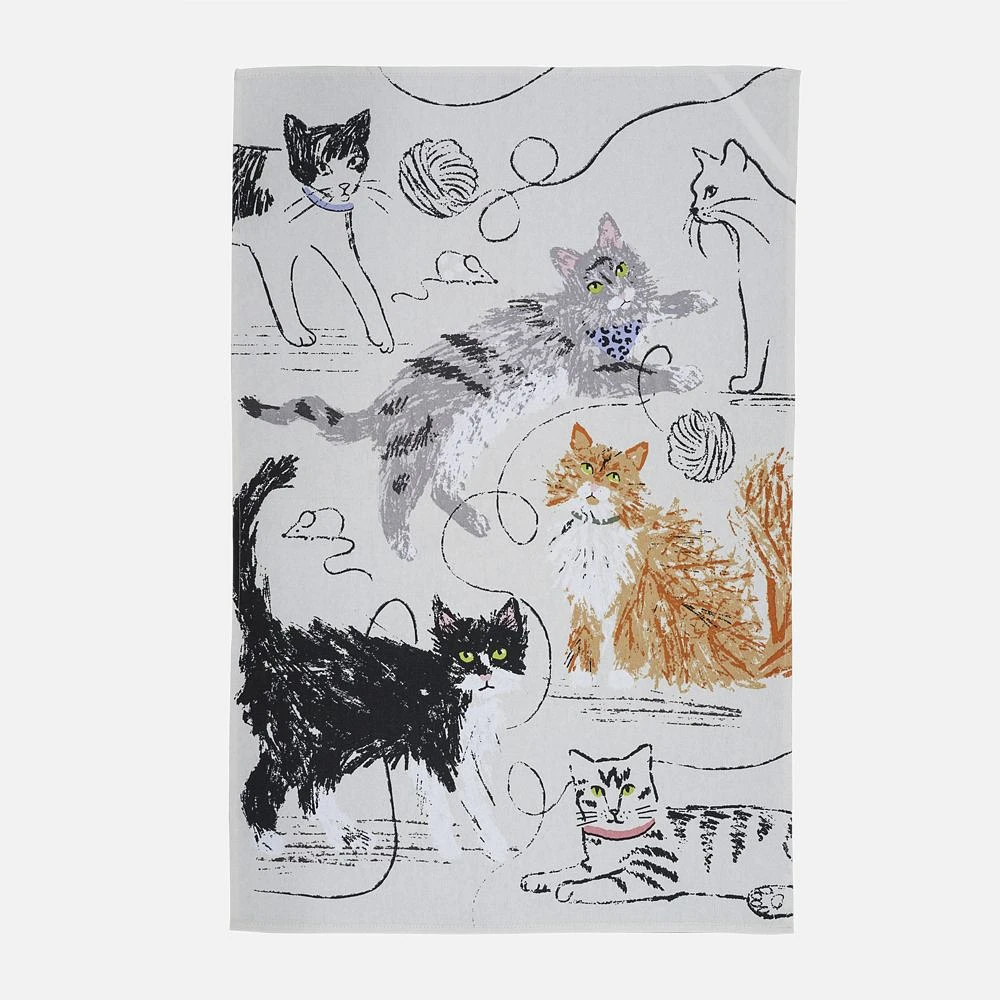 Feline Friends Tea Towel