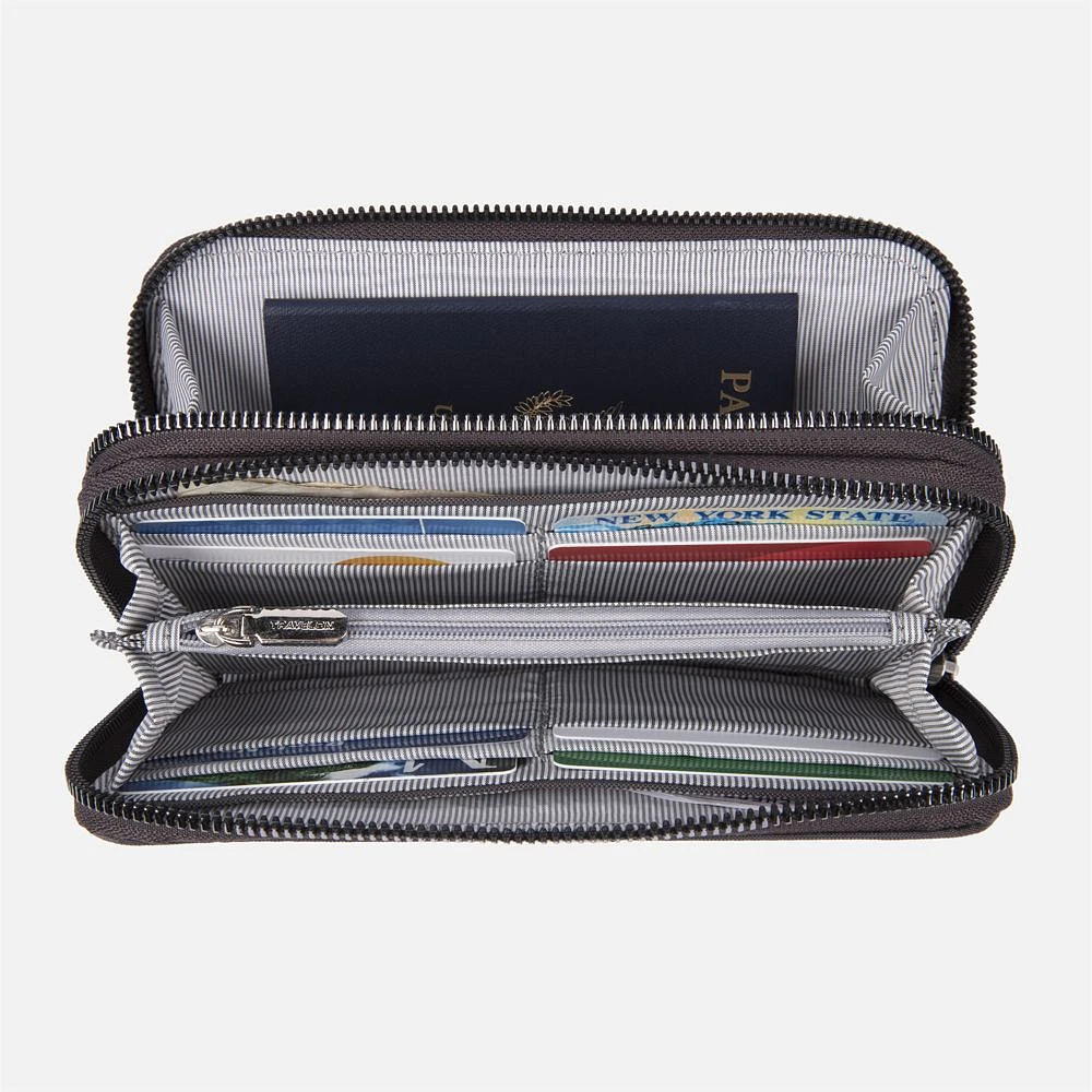 Travelon Double Zip Clutch Wallet - Smoke
