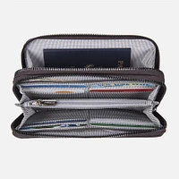 Travelon Double Zip Clutch Wallet - Smoke