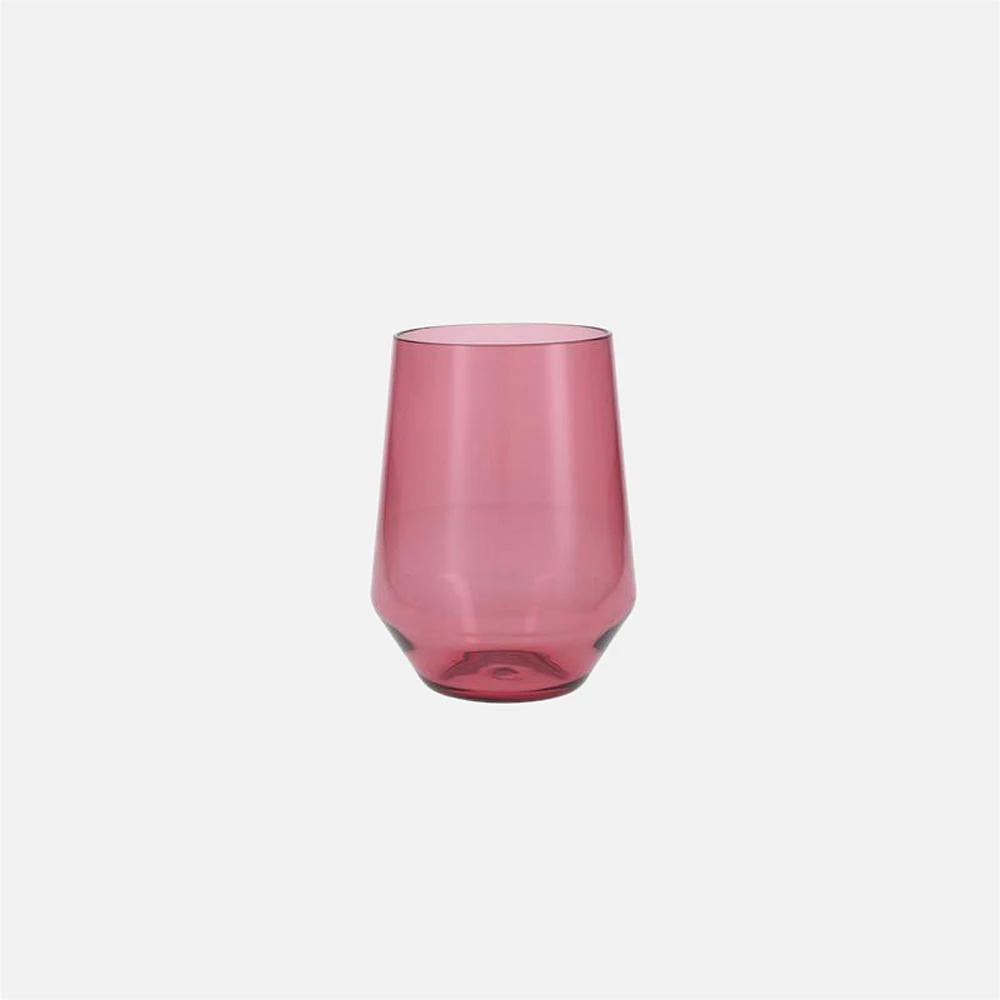 Sole Stemless Wine Glass - Pink, 19 oz