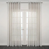 Foggia Semi- Sheer Jacquard Grommet Panel