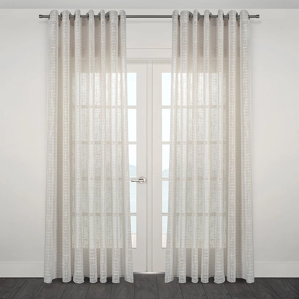 Foggia Semi- Sheer Jacquard Grommet Panel