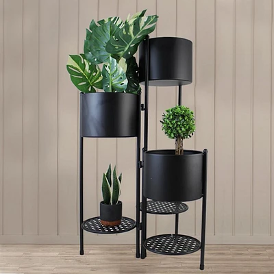 Foldable 6-Tier Planter - Black