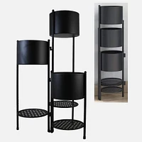 Foldable 6-Tier Planter - Black