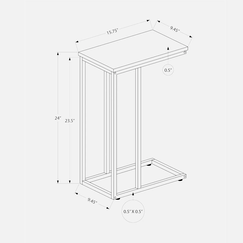 Frederike White Accent Table