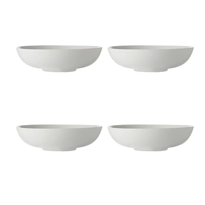 Set of 4 White Basics Shallow Coupe Bowls by Maxwell & Williams (18 cm)