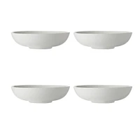 Set of 4 White Basics Shallow Coupe Bowls by Maxwell & Williams (18 cm)