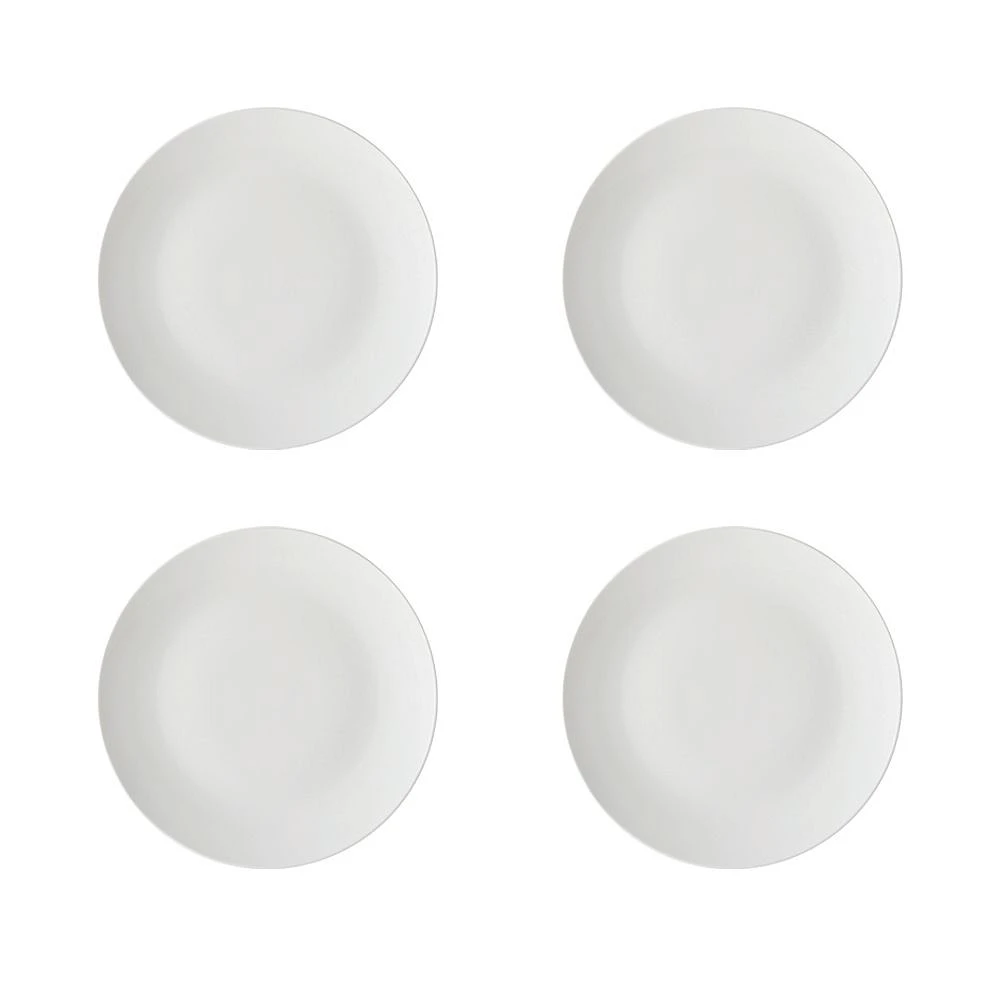 Set of 4 White Basics Coupe Entrée Plates by Maxwell & Williams ( 23 cm)