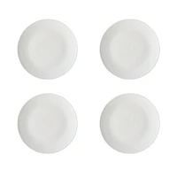 Set of 4 White Basics Coupe Entrée Plates by Maxwell & Williams ( 23 cm)